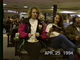 Mary and Andy in the airport Apr 25, 2004